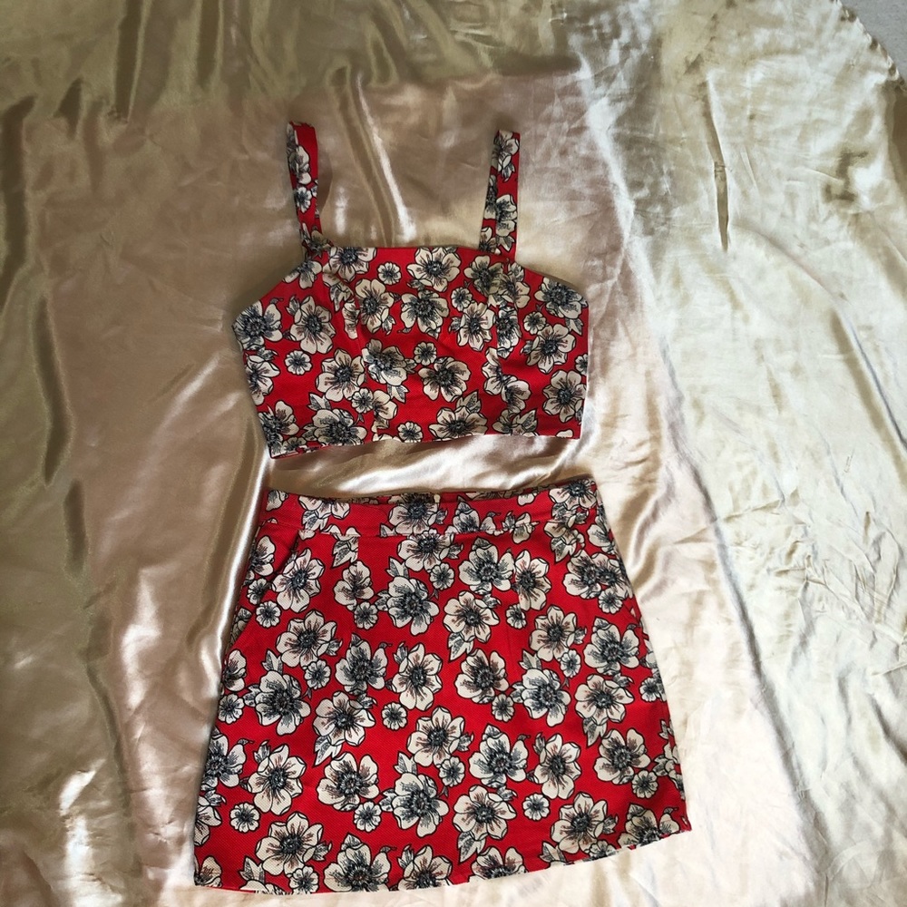 Skirt top set